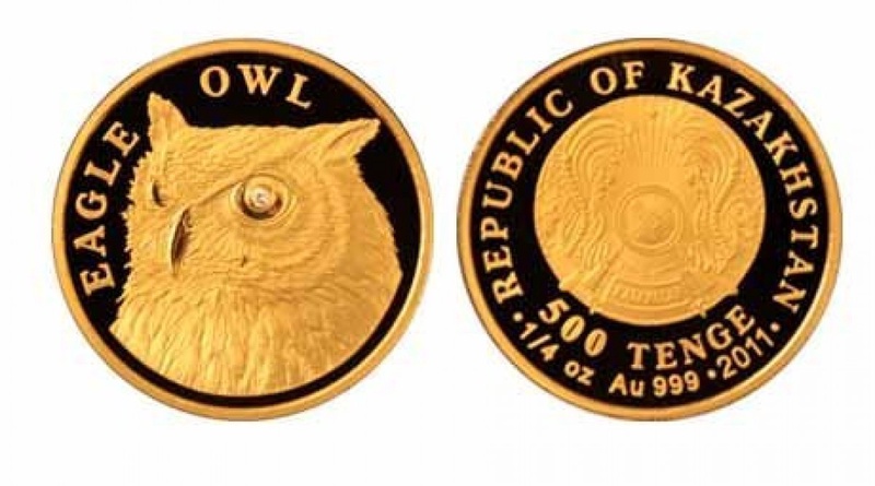 Commemorative Eagle-owl coin. 