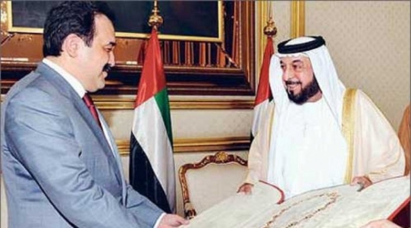 Karim Massimov and Sheikh Khalifa Bin Zayed Al Nahyan (in 2010). Photo courtesy of fergananews.com