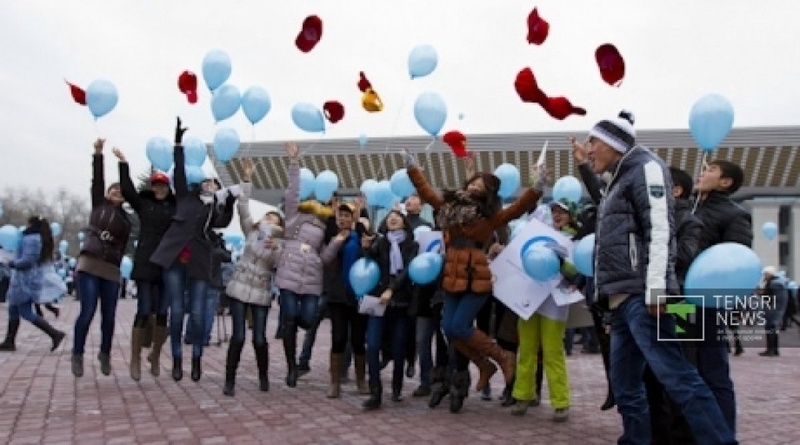 Anti-diabetes flashmob in Almaty. Photo by Vladimir Dmitriyev©