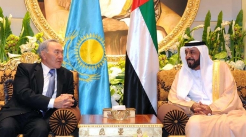 President Nazarbayev meeting UAE President Khalifa bin Zayed Al Nahyan. Photo courtesy of akorda.kz