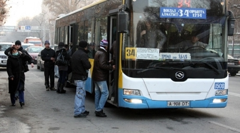 Almaty public transport bus. ©Yaroslav Radlovskiy