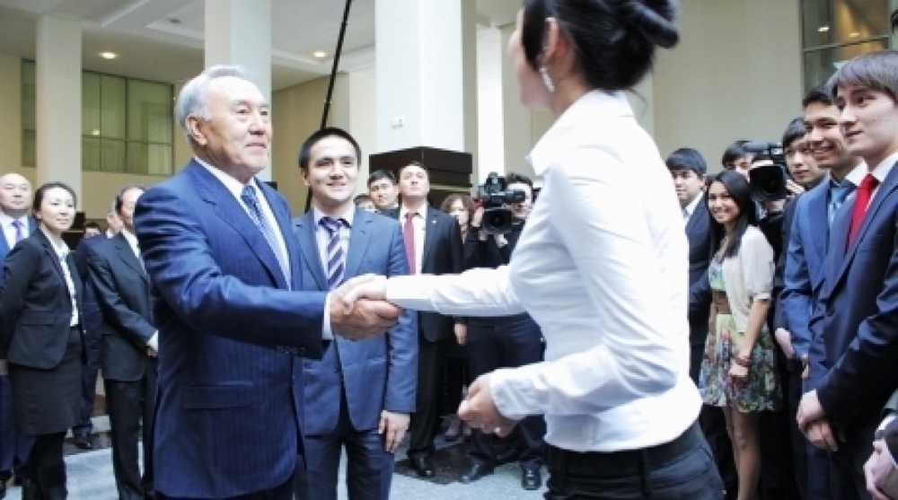 Kazakhstan President Nursultan Nazarbayev meeting with the students of Nazarbayev University. Photo by  Danial Okassov©