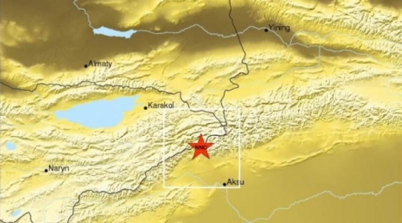 Epicenter of the earthquake marked with the star. Photo courtesy of emsc-csem.org 