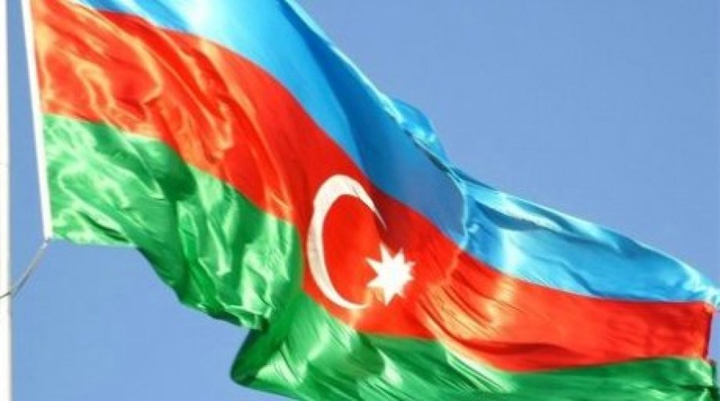A flag of Azerbaijan