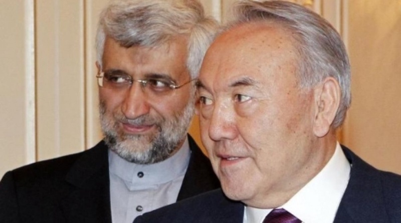 Kazakhstan President Nursultan Nazarbayev and Secretary of Iran Supreme National Security Council (SNSC) Saeed Jalili. ©REUTERS