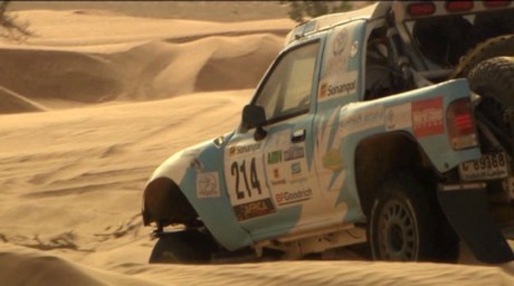 Kazakhstan's crew at Africa Eco Race-2013. Still shot from the team's promo trailer.