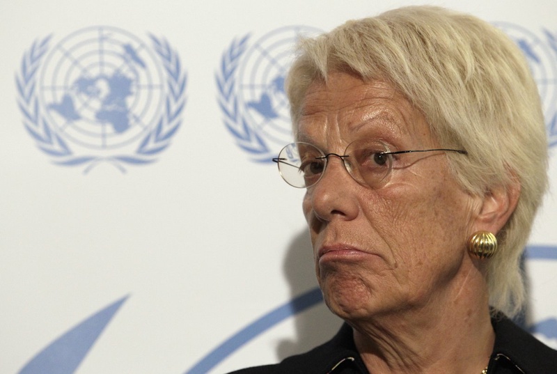 Member of the Commission of Inquiry on Syria Carla del Ponte. ©REUTERS/Denis Balibouse 