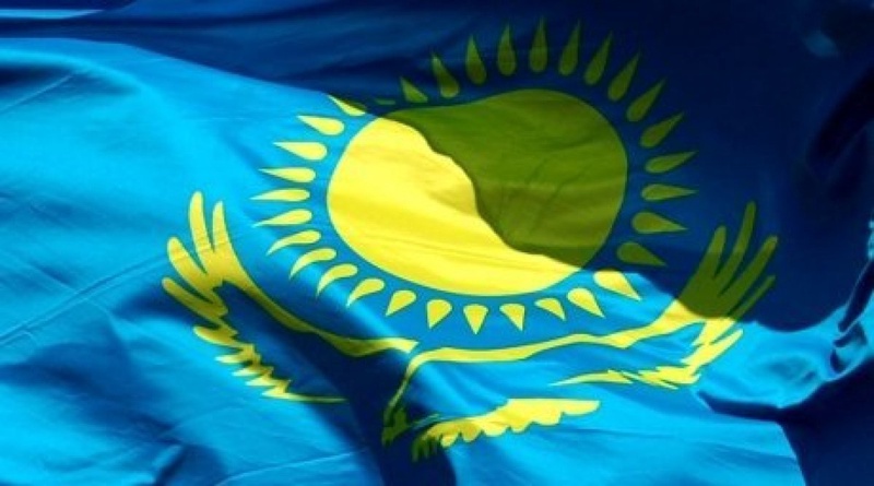 Kazakhstan flag. Photo by Gizat Makkhanov©