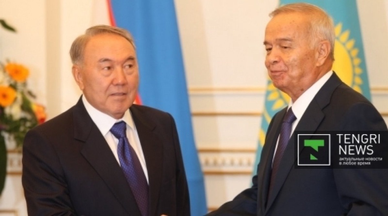 Kazakhstan’s President Nursultan Nazarbayev meeting his Uzbek counterpart Islam Karimov. ©Daniyar Bozov