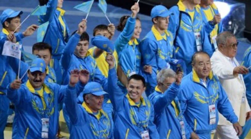 Kazakhstan national team at the opening ceremony of the 2013 Universiade. ©RIA NOVOSTI