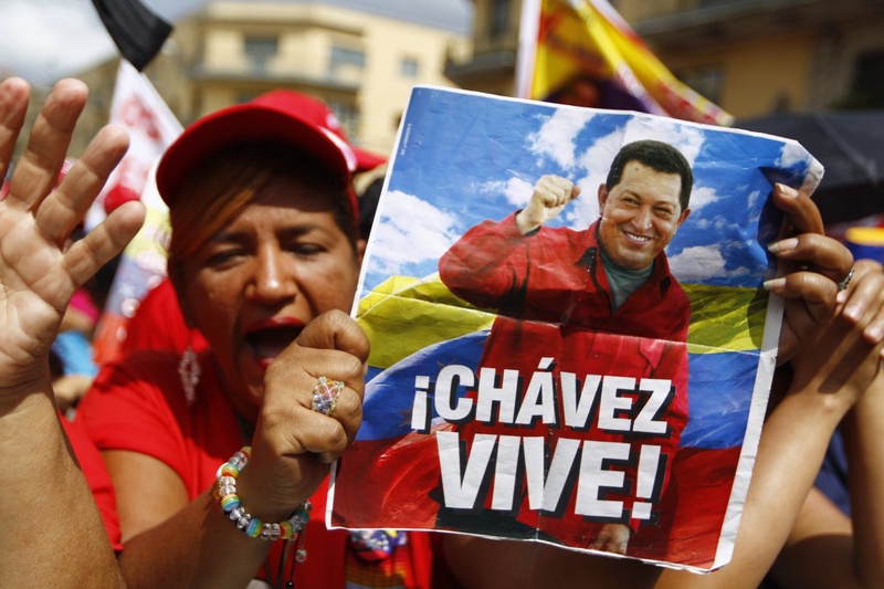 A picture of Venezuela's late President Hugo Chavez. ©REUTERS/Carlos Garcia Rawlins 