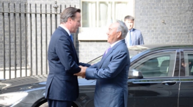 Kazakhstan’s President Nursultan Nazarbayev meeting UK’s Prime Minister David Cameron in London. ©akorda.kz