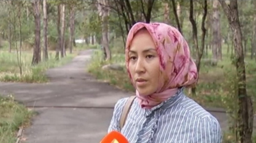 Zhanar Boranbayeva. Snapshot of the video of Channel 31