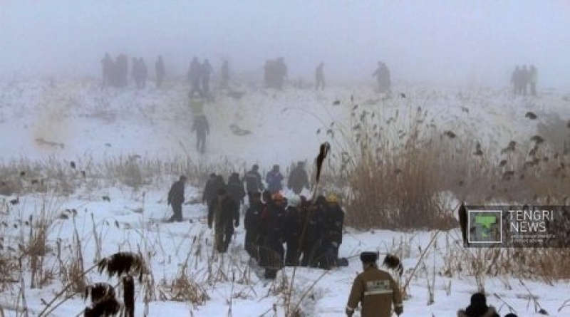 At the plane crash site. ©Tengrinews.kz