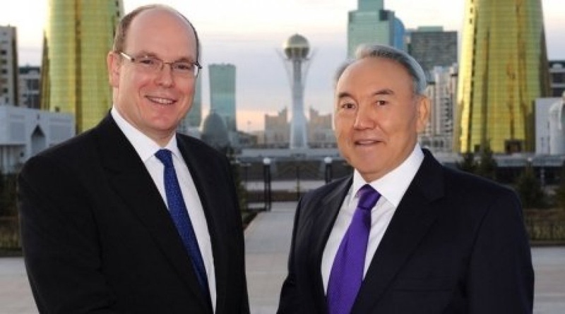 Kazakhstan President Nursultan Nazarbayev (R) and Sovereign Prince of Monaco Albert II (L). Photo courtesy of the President's press-service