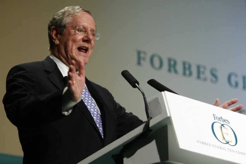 Steve Forbes, president and chief executive of Forbes Inc. and chief executive and editor-in-chief of Forbes Magazine. ©Reuters/Vivek Prakash