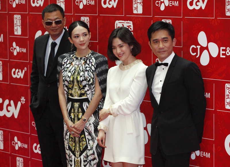 "The Grandmaster", 11 nominations.Director Wong Kar-wai and cast members Zhang Ziyi , Song Hye-kyo and Tony Leung Chiu-wai. ©Reuters/Kim Hong-Ji