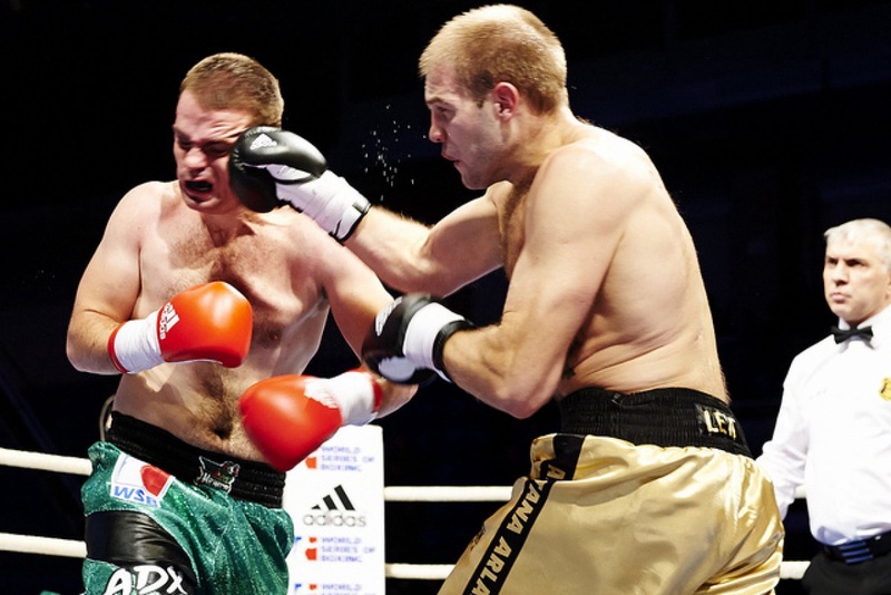The Heavyweights Christian Demaj vs Vasiliy Levit. Photo  © astanaarlans.kz