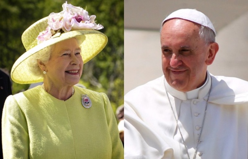 Queen Elizabeth II and Pope Francis. Photo courtesy of catolicnews.com