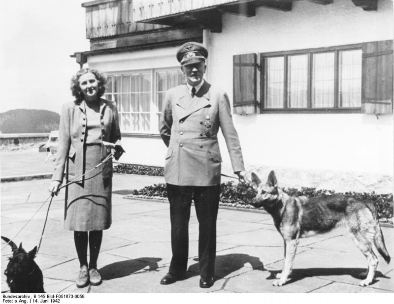 Adolf Hitler and Eva Braun. Photo courtesy of ww2db.com