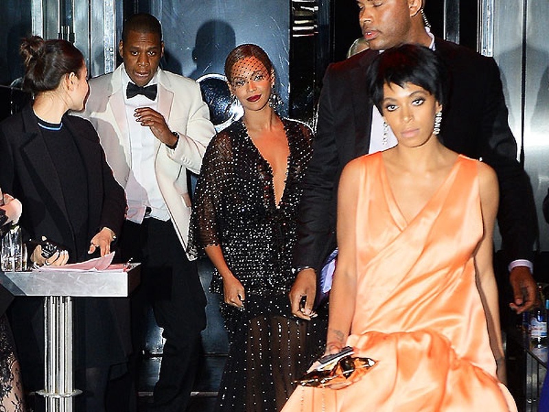 Jay Z, Beyonce, Solange Knowles. Photo courtesy of people.com
