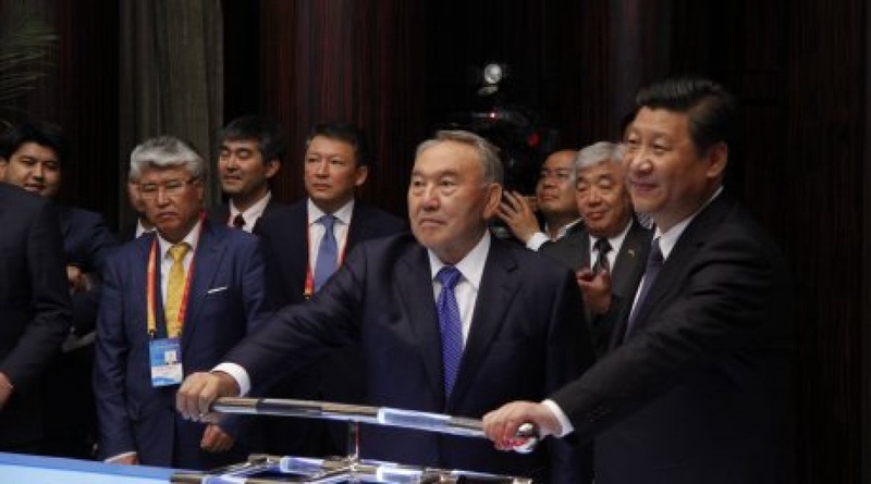 Kazakhstan and China’s Presidents launch construction of a terminal. © Dmitry Khegai 