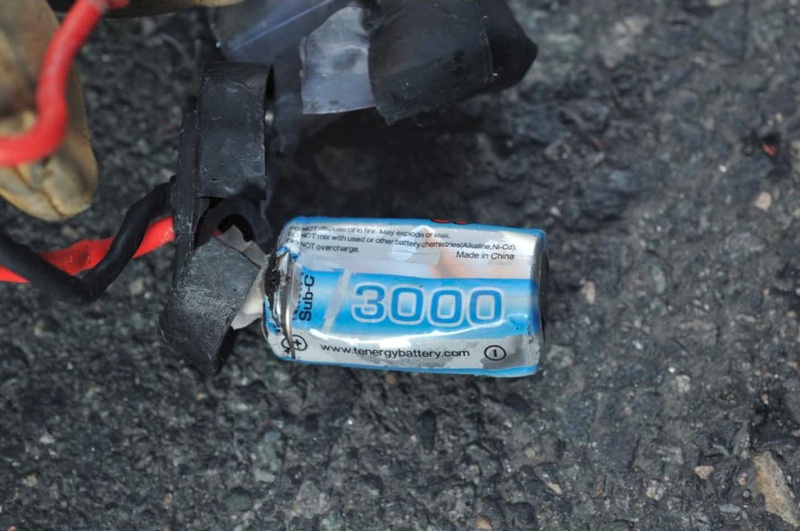 The remains of an explosive device. ©Reuters