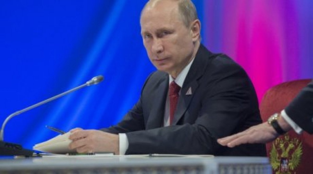 Putin during the meeting of the Supreme Eurasian Economic Council. Photo courtesy of RIA Novosti. 