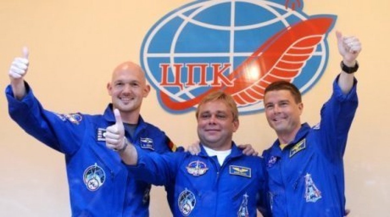 German Alexander Gerst, Russian cosmonaut Maxim Surayev, his NASA colleague Reid Wiseman. ©RIA Novosti