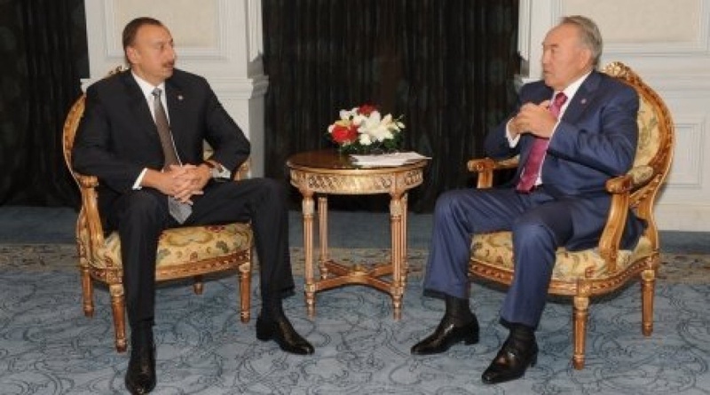 President of Kazakhstan Nursultan Nazarbayev and President of Azerbaijan Ilham Aliyev. Photo courtesy of prezident.az
