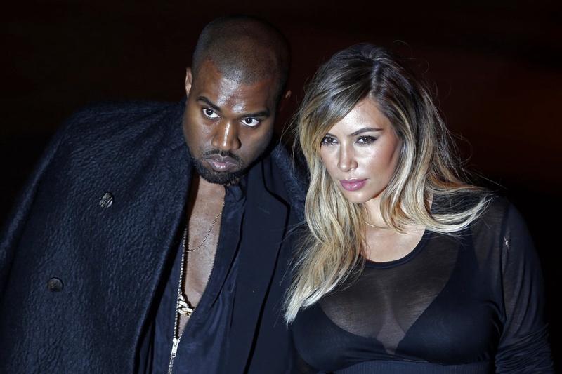 US rapper Kanye West and reality TV star Kim Kardashian. ©Reuters/Charles Platiau