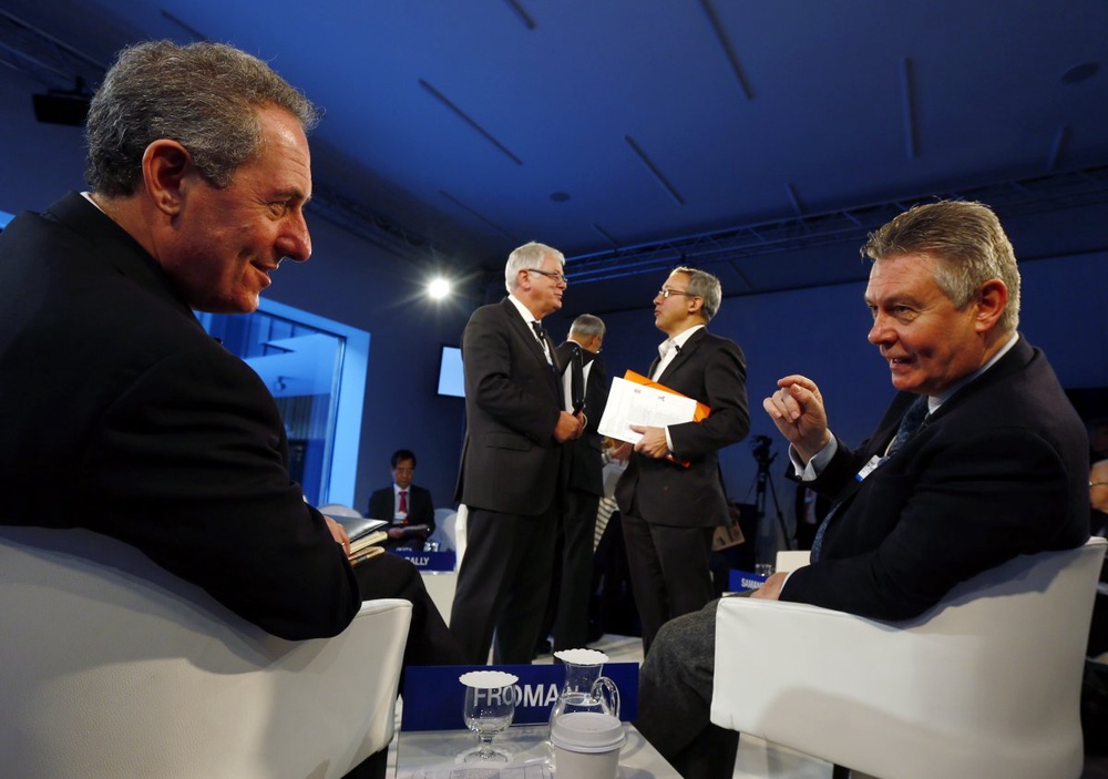 Michael Froman, U.S. Trade Representative (L) and European Union Trade Commissioner Karel De Gucht. ©Reuters/Denis Balibouse