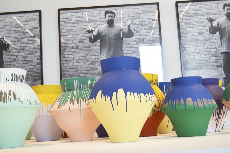Chinese artist Ai Weiwei's "Colored Vases". ©Reuters/Zachary Fagenson