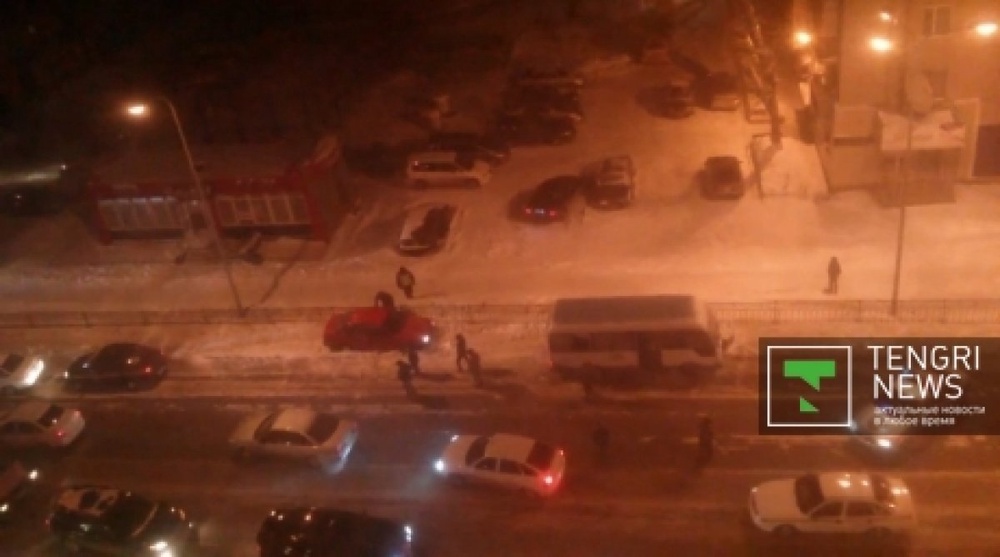 A shot from video made by witness. ©tengrinews.kz