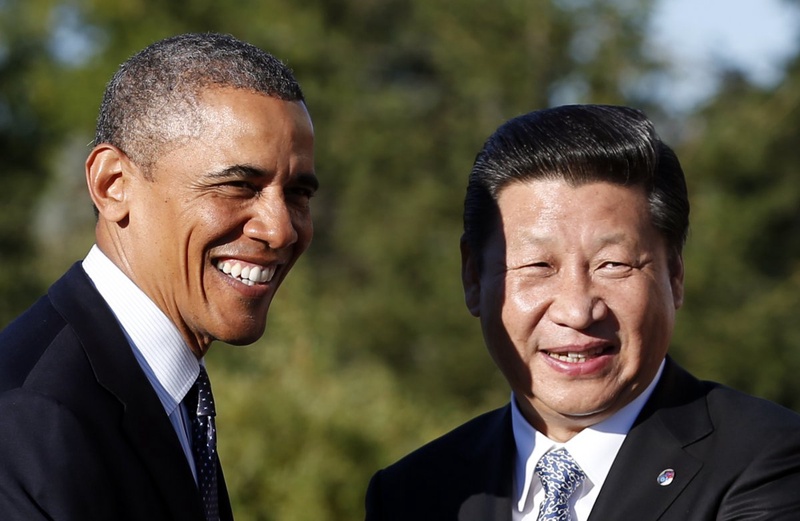 U.S. President Barack Obama and China's President Xi Jinping.©Reuters/Kevin Lamarque