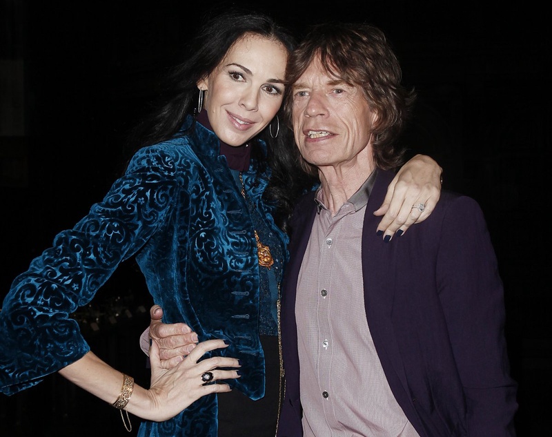 Musician Mick Jagger and designer L'Wren Scott. ©Reuters/Carlo Allegri