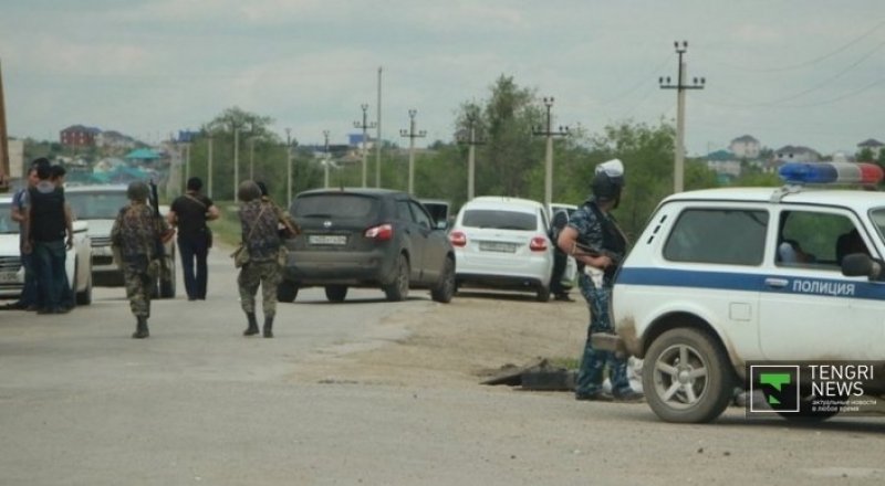 Police in Aktobe. ©Tengrinews