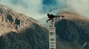 Kazakh athlete performs chair stunts at Shymbulak