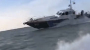 Chase in the Caspian Sea caught on video