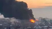 Stadium caught fire in Petropavlovsk