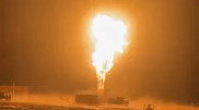 Oil well caught fire in western Kazakhstan