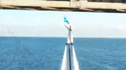 Kazakh woman raises flag in spectacular flyboarding stunt, stuns social media