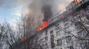 Six-story dormitory caught fire in Astana