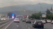 Building catches fire in the foothills of Almaty